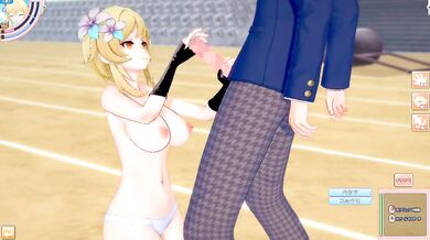 [Hentai Game Koikatsu! ]Have sex with Big tits Genshin Impact Lumine.3DCG Erotic Anime Video.
