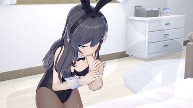 Mai Bunny Girl Senpai BLOWJOB (3D HENTAI)