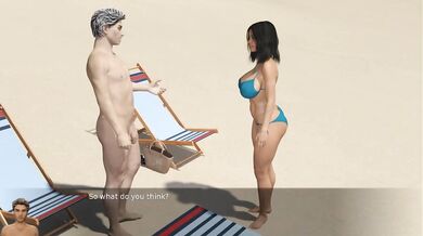 Black Guy Is Fucking A Hot Wife In Front Her Husband On A Nude Beach