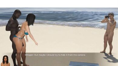 Black Guy Is Fucking A Hot Wife In Front Her Husband On A Nude Beach
