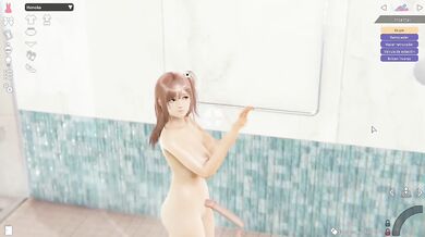 sorpresa en el baño cogiendo