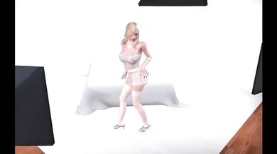 Fucking a beautiful model with a big dick after a photo shoot