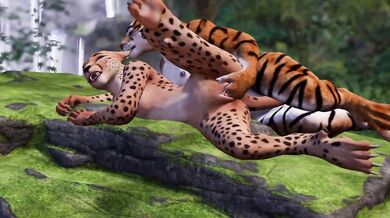 Kat fanger FURRY porno af lesbiske