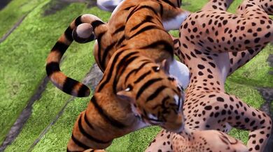 Kat fanger FURRY porno af lesbiske