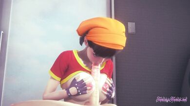 Dragon Ball Hentai - Pan cunnilingus, blowjob and fucked