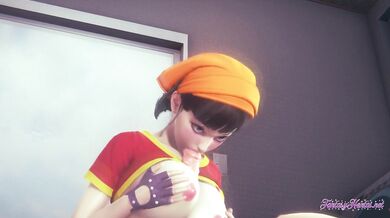 Dragon Ball Hentai - Pan cunnilingus, blowjob and fucked