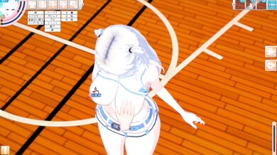[Hentai Game Koikatsu!] Big tits mysterious schoolgirl is rubbed her boobs.And sex. (Anime 3DCG