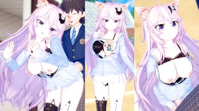 [Hentai Game Koikatsu! ]Have sex with Big tits Vtuber nyatasha nyanners.3DCG Erotic Anime Video.