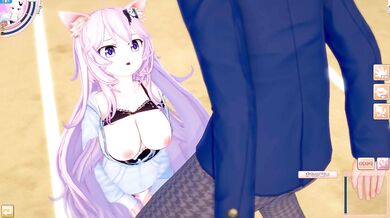 [Hentai Game Koikatsu! ]Have sex with Big tits Vtuber nyatasha nyanners.3DCG Erotic Anime Video.