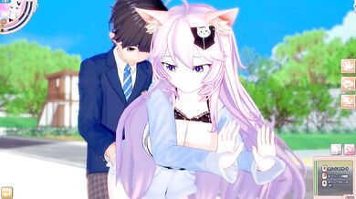 [Hentai Game Koikatsu! ]Have sex with Big tits Vtuber nyatasha nyanners.3DCG Erotic Anime Video.