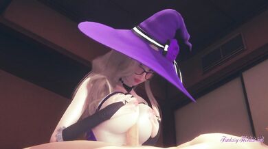 Genshin Impact Hentai 3D - POV Lisa boobjob suck and fucked