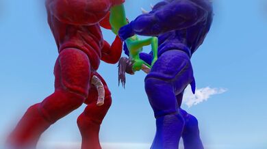 Furry Monsters and Alien Double Anal Squirting Orgasm