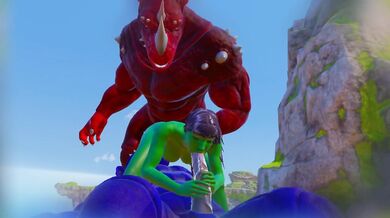 Furry Monsters and Alien Double Anal Squirting Orgasm