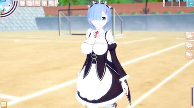 [Hentai Game Koikatsu! ]Have sex with Re zero Big tits Rem. 3DCG Erotic Anime Video.