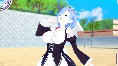 [Hentai Game Koikatsu! ]Have sex with Re zero Big tits Rem. 3DCG Erotic Anime Video.