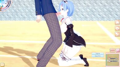[Hentai Game Koikatsu! ]Have sex with Re zero Big tits Rem. 3DCG Erotic Anime Video.