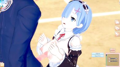 [Hentai Game Koikatsu! ]Have sex with Re zero Big tits Rem. 3DCG Erotic Anime Video.