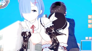 [Hentai Game Koikatsu! ]Have sex with Re zero Big tits Rem. 3DCG Erotic Anime Video.