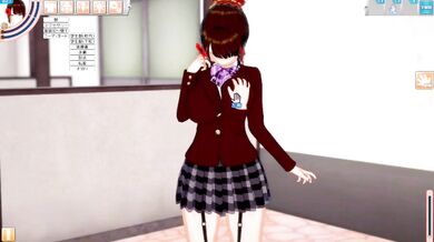 [Hentai Game Koikatsu!] Big tits schoolgirl “reika” is rubbed with her boobs. And sex. (Anime 3DCG