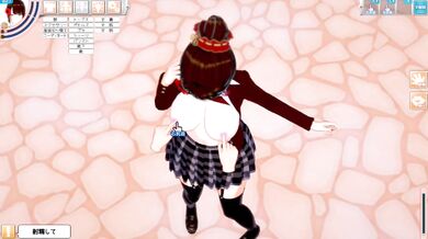 [Hentai Game Koikatsu!] Big tits schoolgirl “reika” is rubbed with her boobs. And sex. (Anime 3DCG