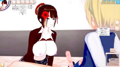 [Hentai Game Koikatsu!] Big tits schoolgirl “reika” is rubbed with her boobs. And sex. (Anime 3DCG