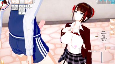 [Hentai Game Koikatsu!] Big tits schoolgirl “reika” is rubbed with her boobs. And sex. (Anime 3DCG