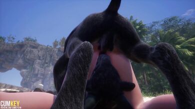 Demons Gangbang Cutie On The Beach | Gangbang Monster | 3D Porn Wild Life
