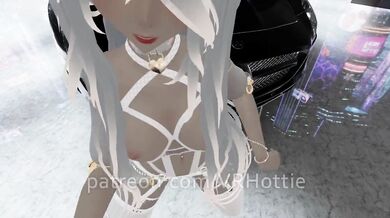 Fuck On Car Hood Blonde White Hair Lace Pussy Piercing Blowjob Mouth Gag Choker Ass POV Lap Dance