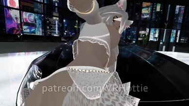 Fuck On Car Hood Blonde White Hair Lace Pussy Piercing Blowjob Mouth Gag Choker Ass POV Lap Dance