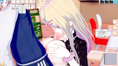 【エロゲーコイカツ！】爆乳セクシー「聖花オリキャラ)」のおっぱい揉みまくりH！(巨乳アニメ3DCG動画)[Hentai Game Koikatsu! ](Anime 3DCG video)