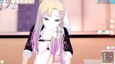 【エロゲーコイカツ！】爆乳セクシー「聖花オリキャラ)」のおっぱい揉みまくりH！(巨乳アニメ3DCG動画)[Hentai Game Koikatsu! ](Anime 3DCG video)
