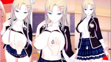 【エロゲーコイカツ！】爆乳セクシー「聖花オリキャラ)」のおっぱい揉みまくりH！(巨乳アニメ3DCG動画)[Hentai Game Koikatsu! ](Anime 3DCG video)