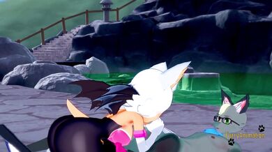 Sonic Animal Crossing Hentai - Raymon Gets Cum In Rouge's Mouth Then Rides His Dick