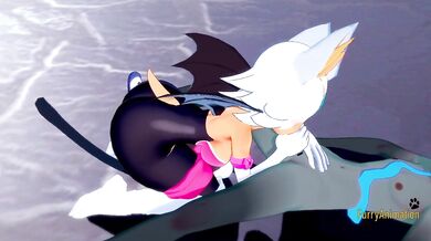 Sonic Animal Crossing Hentai - Raymon Gets Cum In Rouge's Mouth Then Rides His Dick