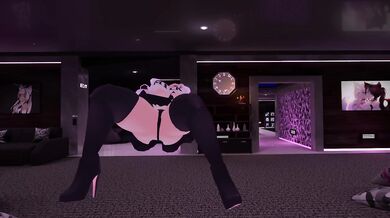 Dummy Thicc VTuber gets fingered and creampied by stranger in VR while roomates arent home