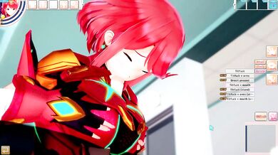 Pyra Blowjob and Boobjob (3D Hentai Game) (Xenoblade Chronicles 2) (koikatu)