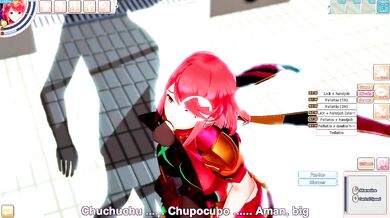 Pyra Blowjob and Boobjob (3D Hentai Game) (Xenoblade Chronicles 2) (koikatu)