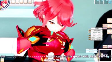 Pyra Blowjob and Boobjob (3D Hentai Game) (Xenoblade Chronicles 2) (koikatu)