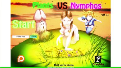 pornospil [Plants vs Nymphos], der bekæmper studerende i skoven