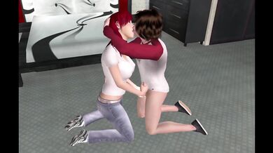 Redhead stepsister in stockings rides a dick