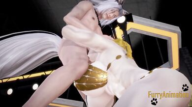 Furry Hentai - Wolfboy & White Horse Yiff