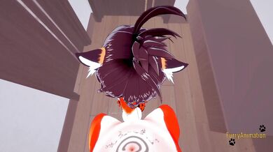 Furry Hentai - POV Tigress sucks cock and gets fucked by fox