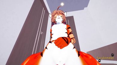 Furry Hentai - POV Tigress sucks cock and gets fucked by fox