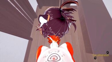 Furry Hentai - POV Tigress sucks cock and gets fucked by fox