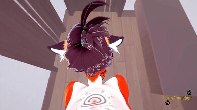 Furry Hentai - POV Tigress sucks cock and gets fucked by fox
