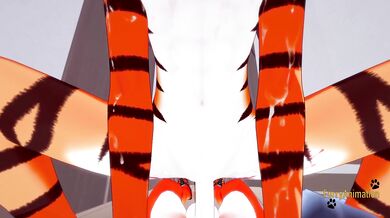 Furry Hentai - POV Tigress sucks cock and gets fucked by fox