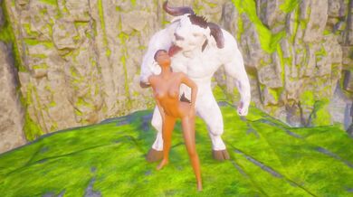 Olivia Furry Beast inserts horse cock in tight pussy and ass PART 2