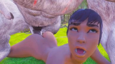 Olivia Furry Beast inserts horse cock in tight pussy and ass PART 2