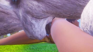 Olivia Furry Beast inserts horse cock in tight pussy and ass PART 2