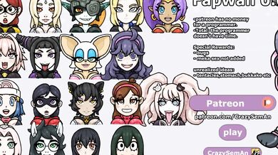 Fapwall [Weird Hentai game] Felicia from darkstalker takes 3 dicks for 1 pussy